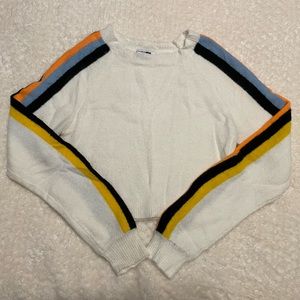 Fashion Nova Striped Crop Sweater